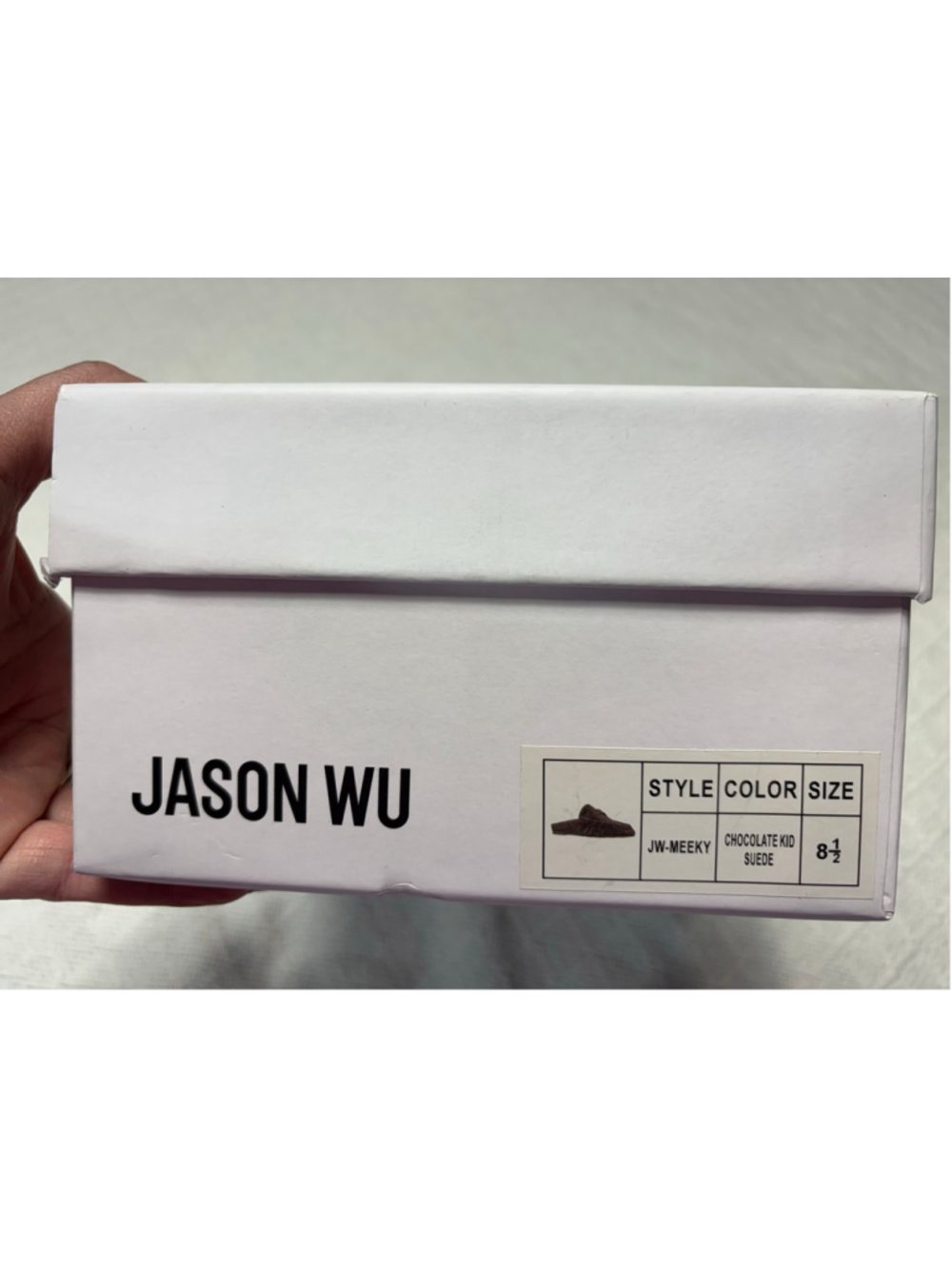 Jason Wu Meeky Suede Penny Loafer Mules Chocolate Kid Suede Flats NWT Size 8.5 - Picture 8 of 9